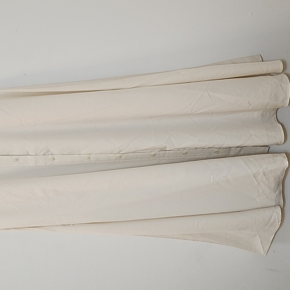 Lauren Ralp Lauren Black Label Shirtdress Elegant Winter Cream Midi Dress SZ 4 - Picture 5 of 16